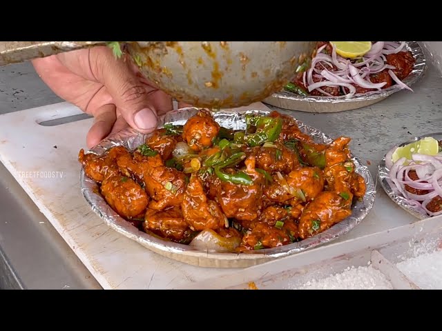 Street Side Chilli Chicken Recipe | Street Food class=
