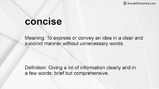 concise Meaning