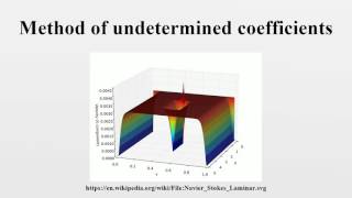 Method of undetermined coefficients