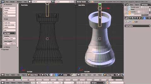 Blender Modelling Tutorial Making A Rook (Castle) Chess Piece Using the Boolean Modifier