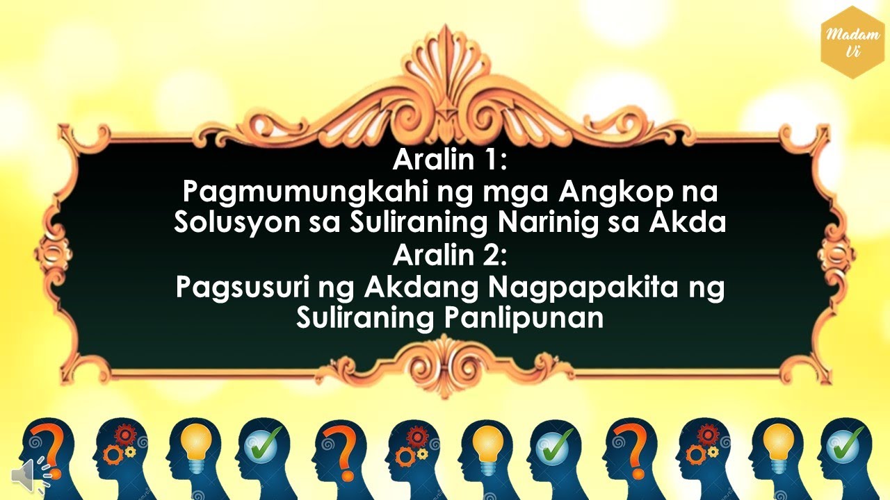 Suliraning Panlipunan: Solusyon at Pagsusuri (Ibong Adarna) - YouTube