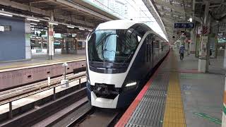 新型特急サフィール踊り子E261系8両編成が停車する東京駅ホームを最後尾から先頭まで歩いた風景