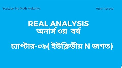 Real Analysis | Chapter-09 | Enclideam n-space |@NuMathMukshitu