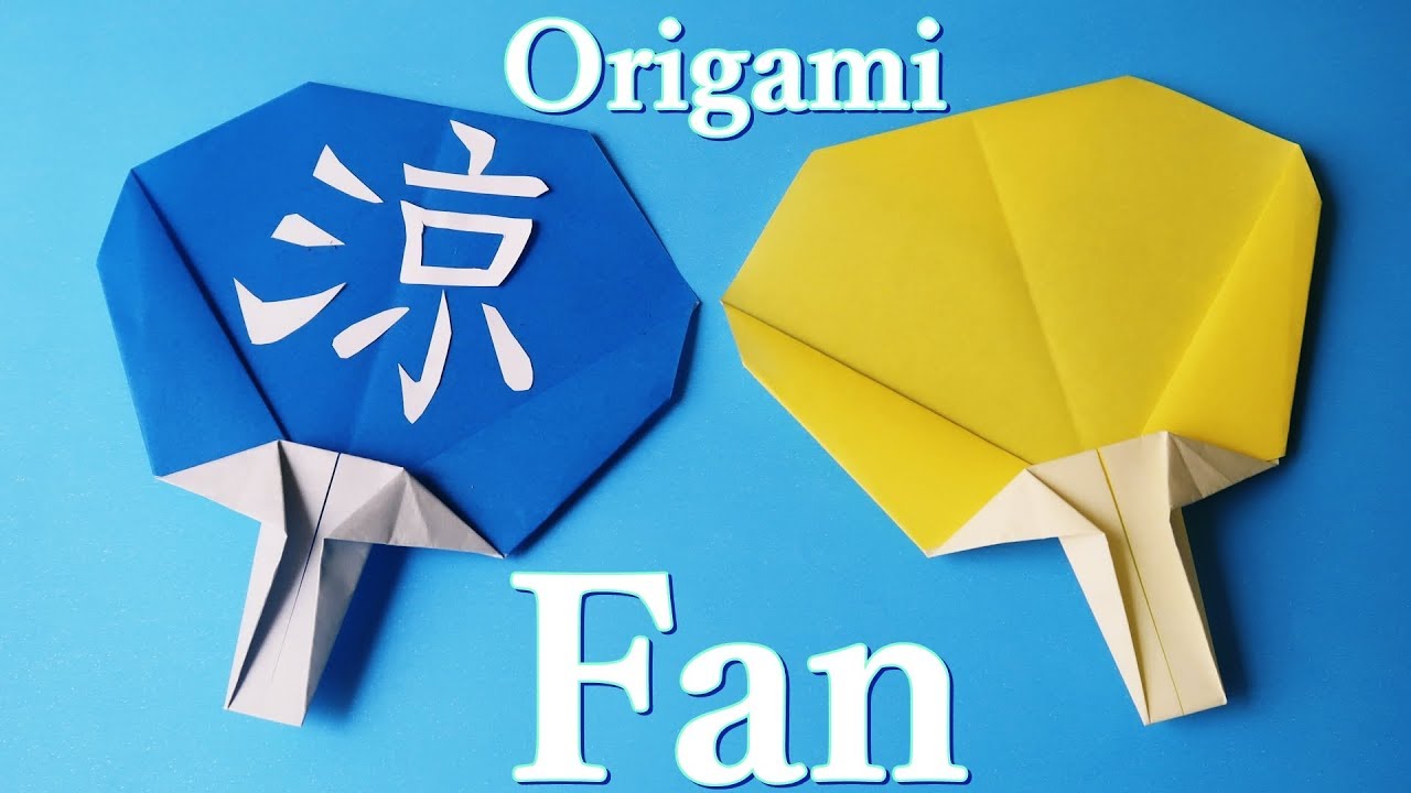 夏の折り紙 うちわ 折り方 簡単な夏の折り紙の作り方 Origami Fan Paper Craft Easy Tutorial Youtube