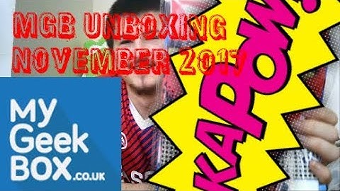 My Geek Box Unboxing November 2017
