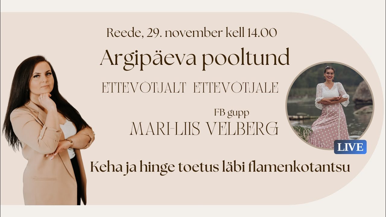 Keha ja hinge toetus läbi flamenkotantsu- Argipäeva pooltund 29.11.24, külas Mari Liis Velberg