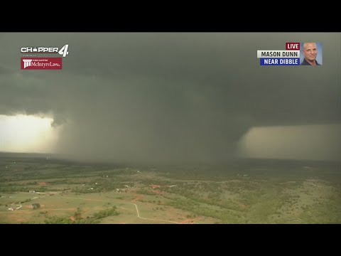 April 19, 2023- Large tornado near Cole, Oklahoma