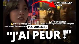 Une Japonaise se fait poursuive par des racailles après Psg-Arsenal !