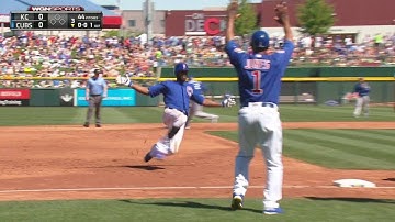 KC@CHC: Fowler strokes a triple into right field