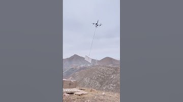 the process of transporting construction materials using drones #shorts