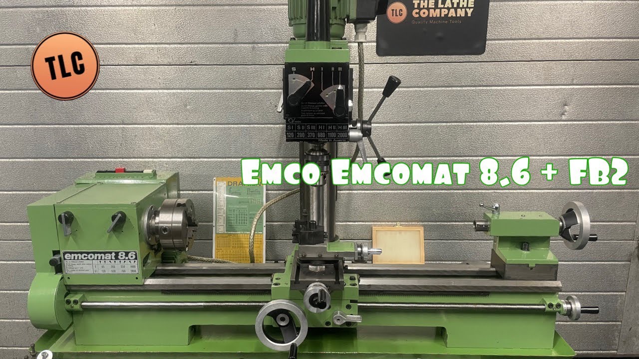 Emco Emcomat 8.6 + FB2 Mill Lathe Svarv Tornio Drehmaschine Accessories