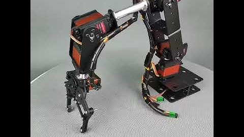 升級款 6DOF自由度機械手臂 多自由度機器人 舵機抓取