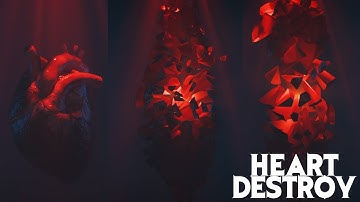 How to destroy 3D stuff in Blender | Heart Destroy Object in Blender