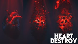 How to destroy 3D stuff in Blender | Heart Destroy Object in Blender