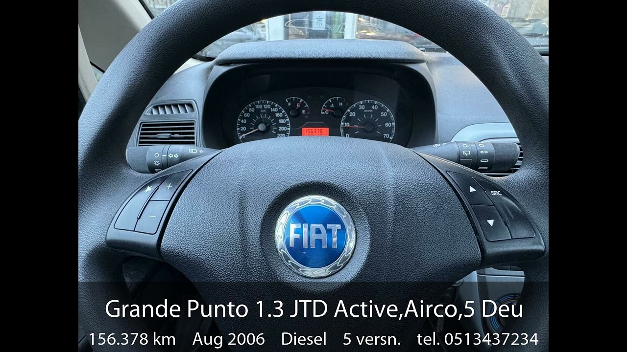 Fiat Grande Punto 1.3 JTD Active,Airco,5 Deurs,Elek pakket,cpv,lmv,156.dkm!