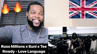 Russ Millions x Buni x Tee Rowdy - Love Language (Official Video) | AMERICAN REACTION🔥🇺🇸