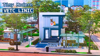 Tiny Modern Vet Clinic | NoCC | The Sims 4 | Stop Motion Build