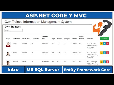 ASP .NET CORE MVC | GYM MANAGEMENT WEB APP | MS SQL SERVER | INTRO