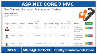 ASP .NET CORE MVC | GYM MANAGEMENT WEB APP | MS SQL SERVER | INTRO