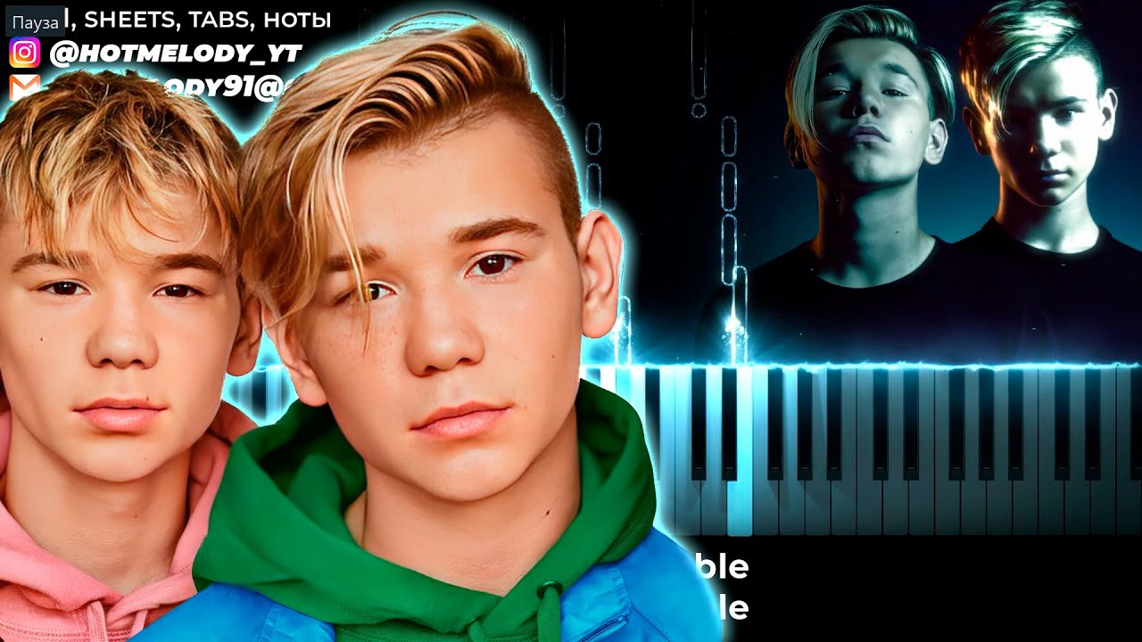 Marcus & Martinus - Unforgettable piano karaoke instrumental cover lyrics - eurovision 2024 sweden