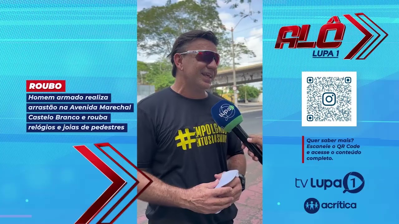 Homem realiza arrastão na Avenida Marechal Castelo Branco e rouba relógios e joias de pedestres: