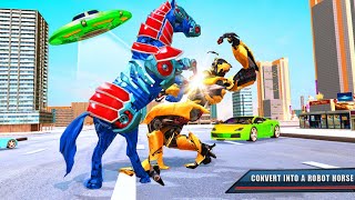 Police Horse Robot Car Transform Game screenshot 5