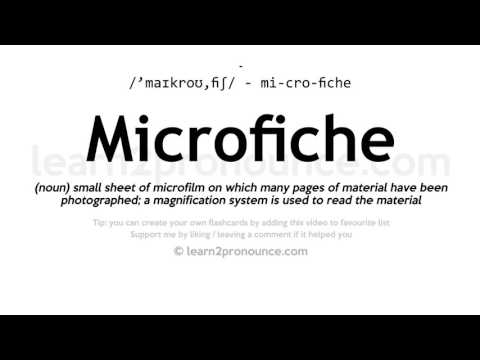 நுண்பட உச்சரிப்பு | Microfiche வரையறை