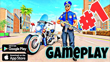 Police Moto Bike Chase - Walkthrough Gameplay - Part 1 (Android , iOS)