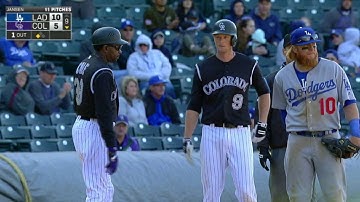 LAD@COL: LeMahieu knocks an RBI triple to right