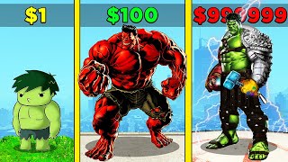 $1 HULK vs $1,000,000,000 HULK in GTA 5 with BOB & CHOP