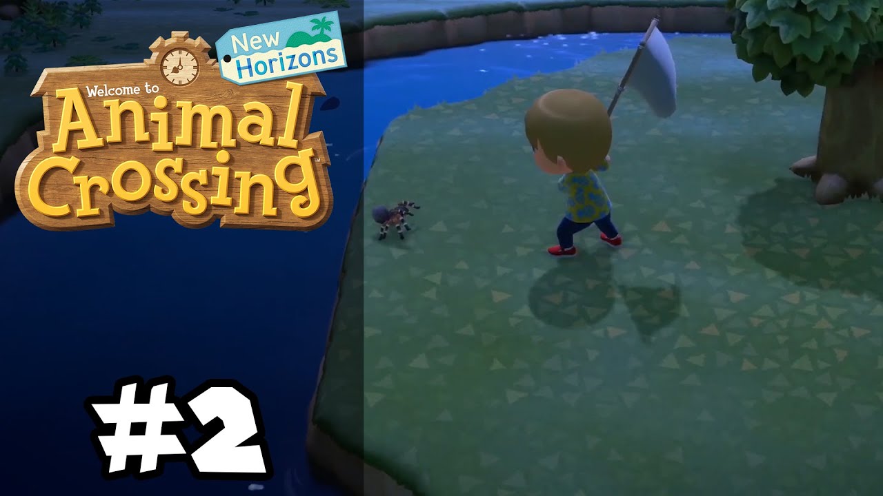 TARANTULA!!! First Night in Animal Crossing: New Horizons