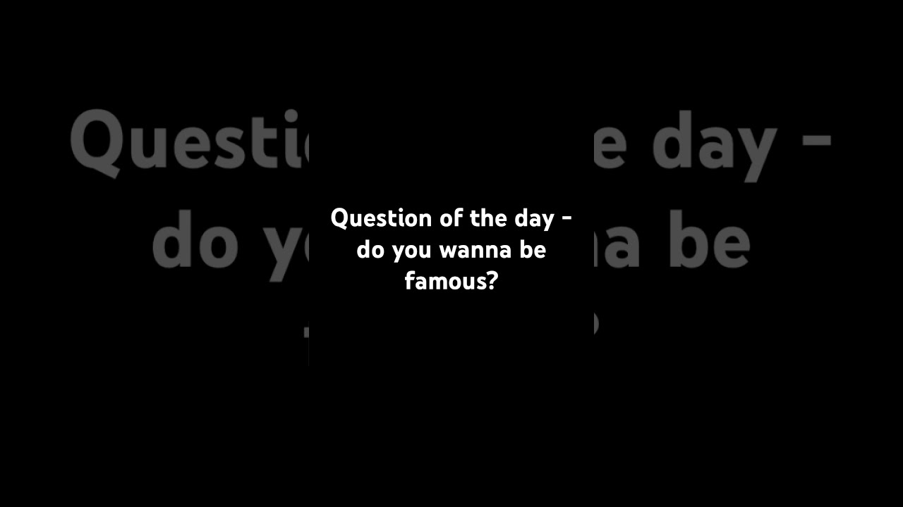 Question of the day - YouTube
