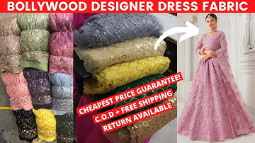 Sequin Embroidered Net Fabric| Shimmer Lycra Fabric| Designer Lehenga| COD +Free Shipping Available