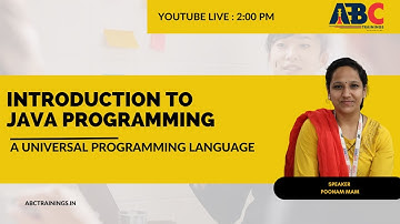 Live Webinar | Introduction to JAVA Programming | Hands on Training | ABC TRAININGS | #IT #java