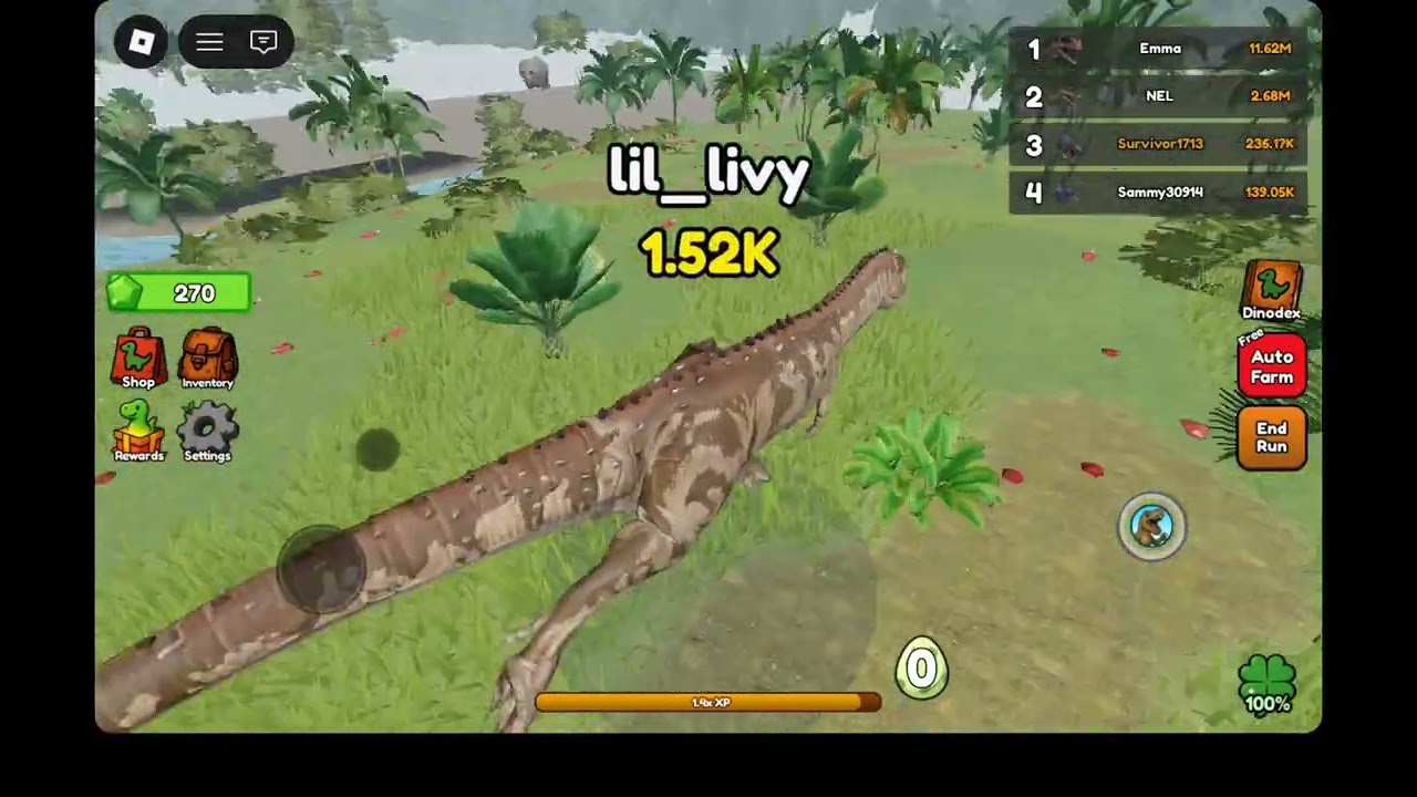 Going to level 999 in be dino roblox game 