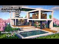 Minecraft Relaxing Longplay - Rainy Modern Large House Build - Part 1 (No Commentary) 1.21