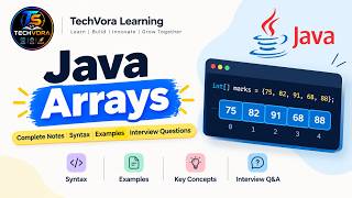 Java Arrays in One Shot 🚀 | Core Java Notes, Examples & Interview Questions | TechVora Learning #4