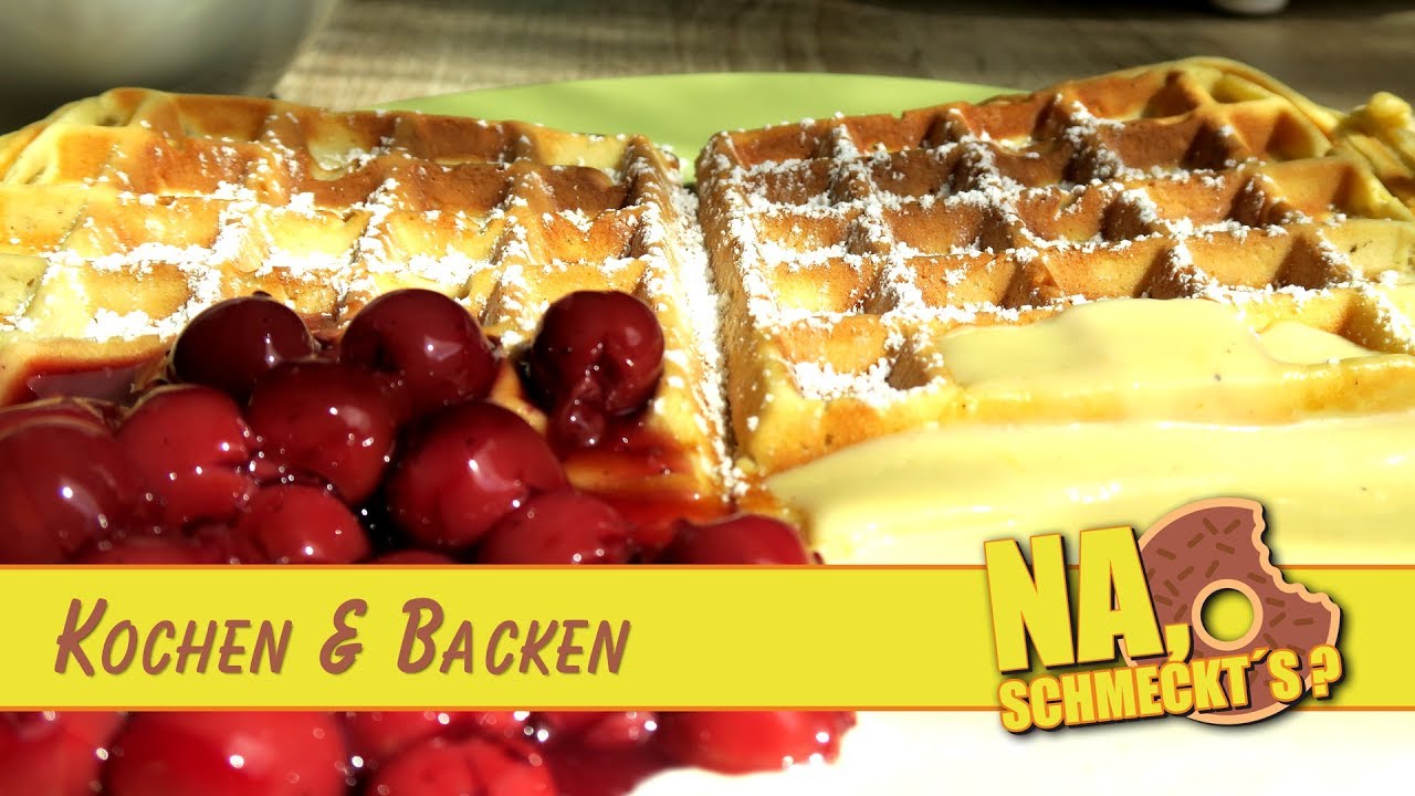 Rezept: Frische Waffeln mit Vanillesoße und heißen Kirschen - Der ... Rezept: Frische Waffeln mit Vanillesoße und heißen Kirschen - Der ...