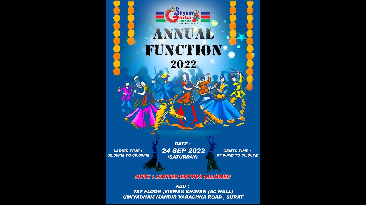 Are You Ready For Annual Function 2022 ll Garba Steps 2022 ll Shyam ...