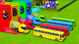 Garage with Colors - ALL MIXER TRUCK WITH DOUBLE FLATBED TRAILER, SCANIA, LIZARD, VOLVO, MAN screenshot 3