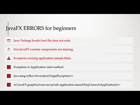 JavaFx errors for