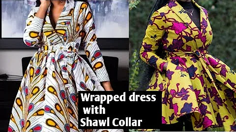 WRAPPED DRESS WITH SHAWL COLLAR  /Pattern drafting & Sewing/