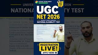 UGC NET 2026 Registration LIVE 🔴 | Apply Now | Last Date, Fees, Eligibility | NTA UGC NET June 2026