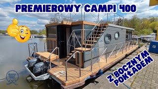 4K Houseboat Campi 400 Floating House with Extra Side Deck Houseboaodra Floating Apartment