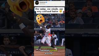 Bro hit the ball then it came back for revenge 😳⚾ #mlb #baseball #viral #mlbb #trending #lameluxe