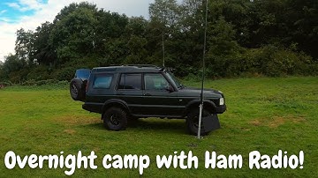 An evening of portable ham radio while camping in the Land Rover