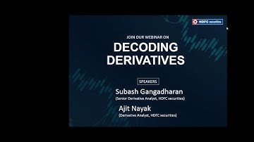 Webinar on Decoding Derivatives Part 1 Basics | HDFC Securities