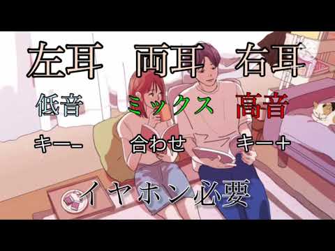 右耳【高音】左耳【低音】両耳【ミックス】イヤホン必要　もさを。ぎゅっと