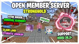 SERVER INI UDAH SUPPORT MCPE VERSI TERBARU 26.2+, STRONGHOLD SMP - FITURNYA LENGKAP - ON 24 JAM