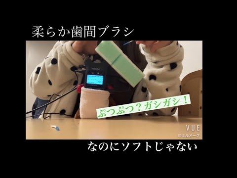 ASMR なかなかソフトにならなかった、強めの柔らか歯間ブラシ耳かき